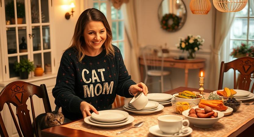 cat mom sweater